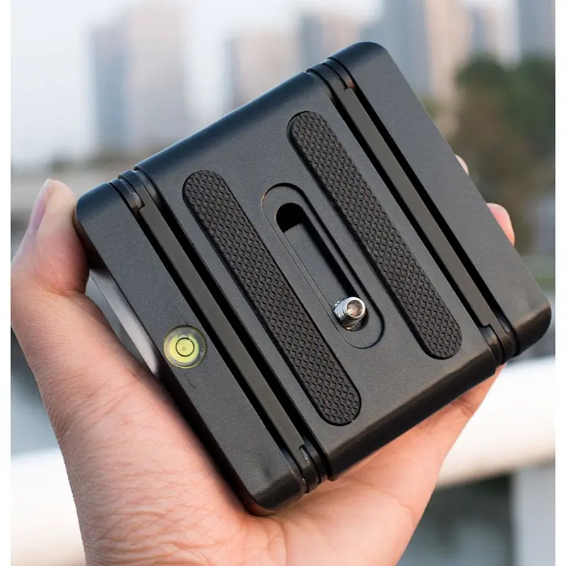 Kaliou CNC Machined Aluminum Pan Tripod Head Folding Z Type Tripod Head Tilt Head for Camera DSLR Canon/Nikon/Sonys