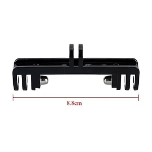 Kaliou Go pro Double Head Bracket Bridge Connector Mount Adapter with Screw for GoPros 7 6 5 4 3 2 1 Sports Camera and LED Light