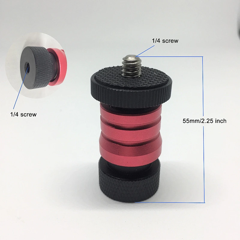 Kaliou Black Red Mini Ball Head with 1/4