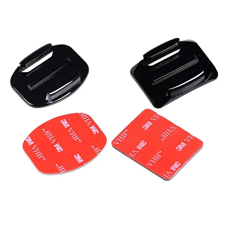 2 pcs Action Camera Accessories Helmet Sticker Mount Flat 3m Adhesive Sticker with 3M Sticky Pads for GoPros