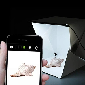Factory price for Portable Folding Studio Diffuse Soft Box With LED Light Black White light room photo studio photography