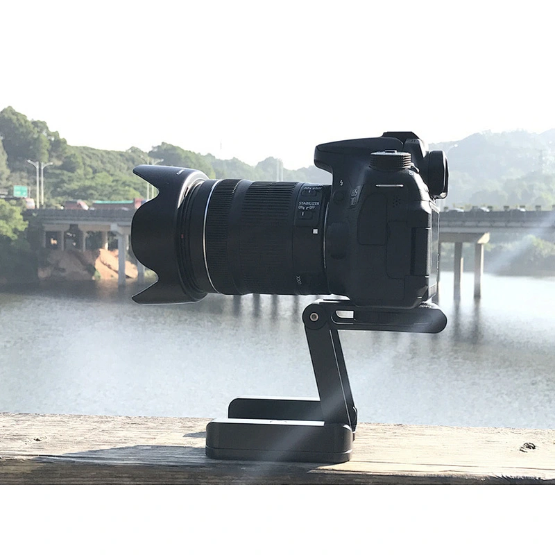 Kaliou Z Tripod Head Aluminum Alloy Folding Z Tilt Head Quick Release Plate Stand Mount Spirit Level for iPhone SamsungsGopro 6