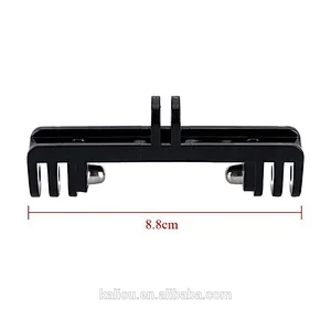 Factory direct sale Go pro cameras and LED Light Tripod Double Bracket Bridge Connector mount Adapter for Go Pro 5/4S/4/3+/3/2/1
