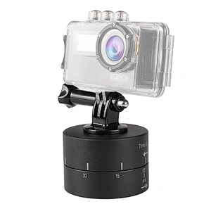 Kaliou 360 Degree Rotating 120min Time Lapse Automatic Timer Tripod Head Photography Delay Tilt Head for GoPros 7 6 5 4 3 2 1