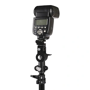 Kaliou Hot Shoe Swivel Mount Photo Umbrella Holder Bracket B Flash Adapter Light Stand