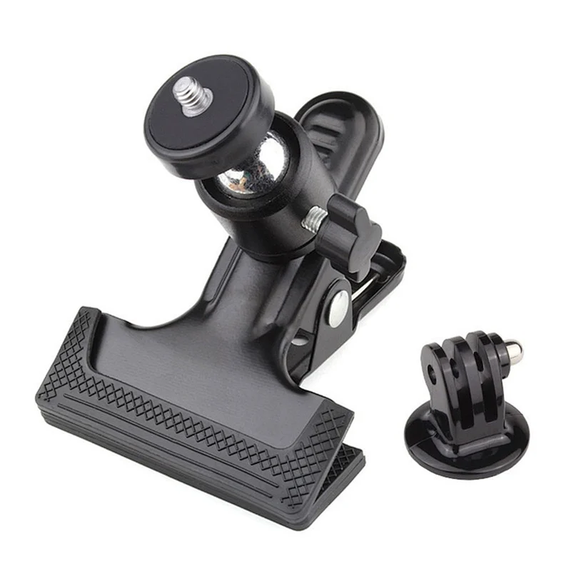 Kaliou photography Metal Clip Clamp Holder Mount with Standard Ball Head 1/4 Screw for Camera Flash Holder Bracket for GoPros