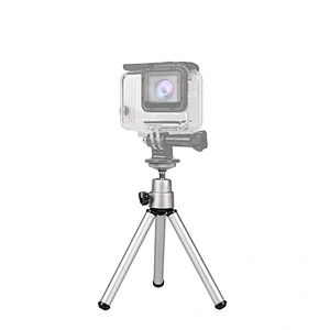 Kaliou Silver Color Travel Stand Holder Camera Phone Mini Tripod for Smartphone for Go pro 7 6 5 4 3+ 2 1 iphones Huaweixiaomi
