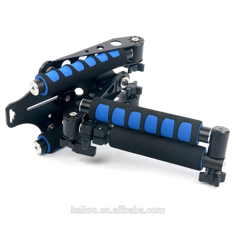 Kaliou Foldable Double-handle Shoulder Mount Video Stabilizer Steadicam for DSLR Camera Rig