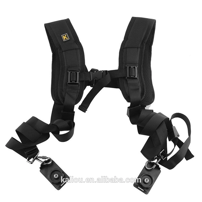 Quick Release Double Shoulder Harness Soft Pad Decompression Foam Camera Shoulder Strap Belt