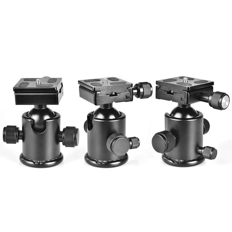 Mini Ball Head Tabletop Tripod Stand Adapter with Quick Release Plate for Nikon Sony Canon DSLR Camera Camcorder
