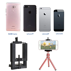 Kaliou Universal Extendable 5-10cm Wide U Clip Holder for iPhones Huawei Tripod Monopod Selfie Stick For Gopros 7 6 5