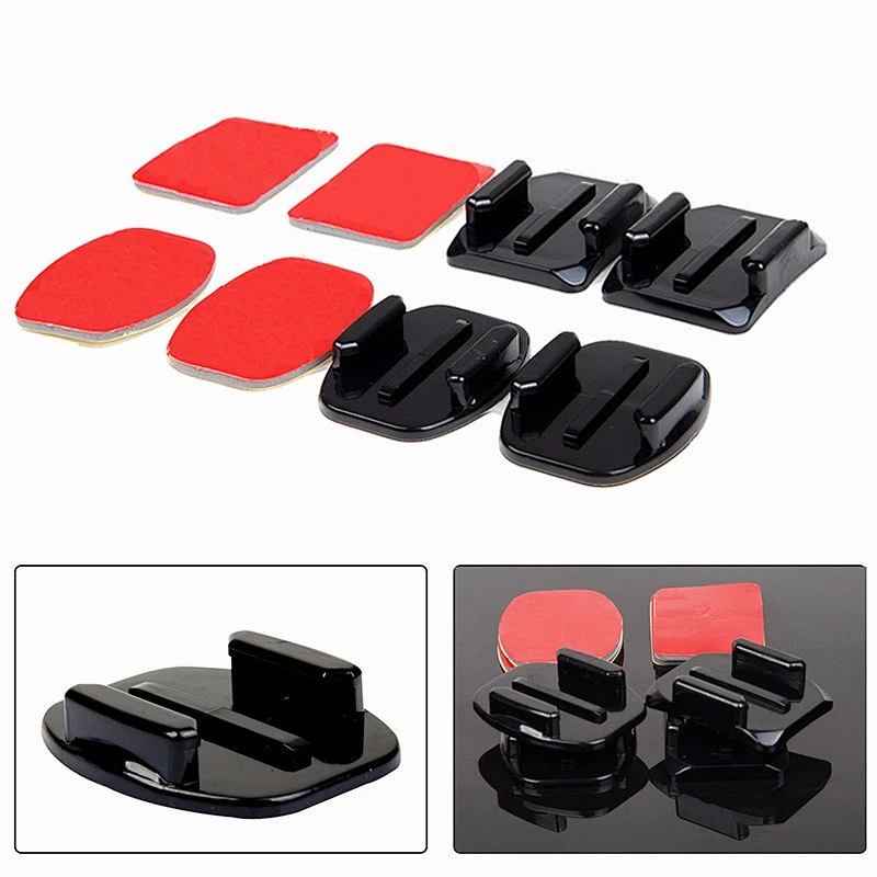 Kaliou for Gopros Accesseries Kits 16 in 1 Helemet Mount 4pcs Flat Mounts 4pcs Curved Mounts Adhesive Pads for GoPros 7 6 5 4