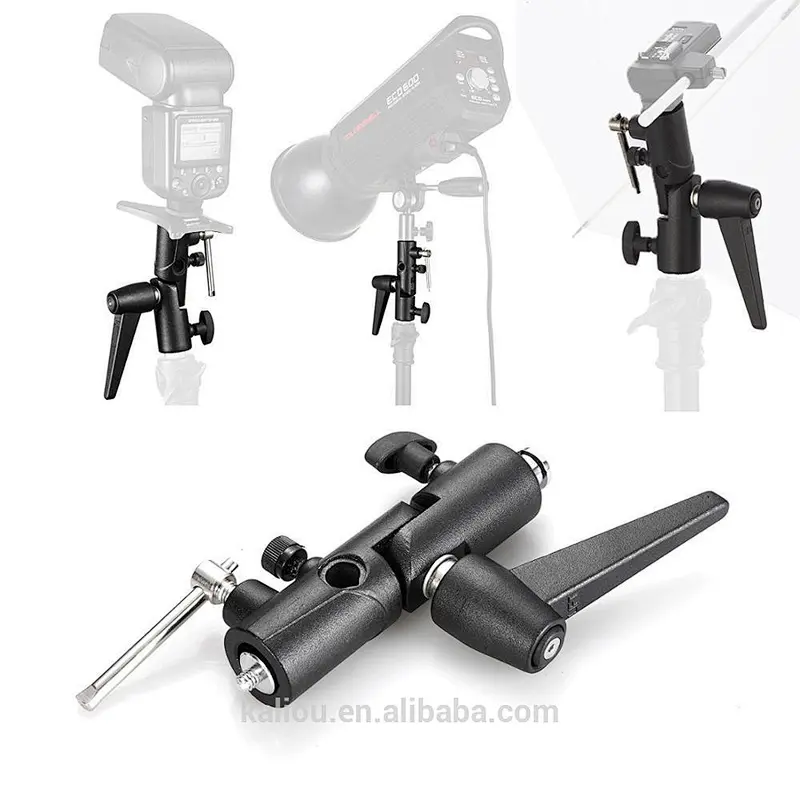 Hot Sale Whole Metal H Type Flash Bracket Stand for Mount Umbrella Holder/Ball head/Trigger/Light Adapter