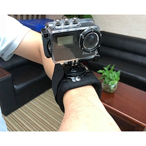 360 Degree Rotating Band Glove Style GP Camera Wrist Strap Hand Mount With screw
