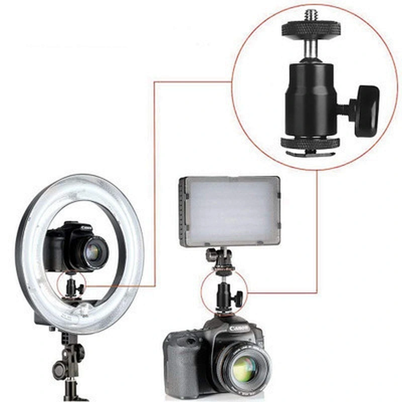 KalioCamera Accessories Ball head mount Universal 360 Degree Swivel Rotating Aluminium Mini Tripod Mount Adapter Head