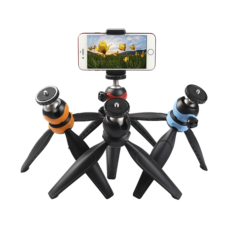 New arriving Universal Portable 23cm Camera Tripod Monopod with ball head 3-Way for smartphone/DSLR Orange/Black/Red/Blue