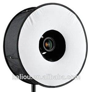 Universal Easy-fold 45cm/18'' Macro Round Ring Speedlite Flash light Softbox with Diffuser white reflector