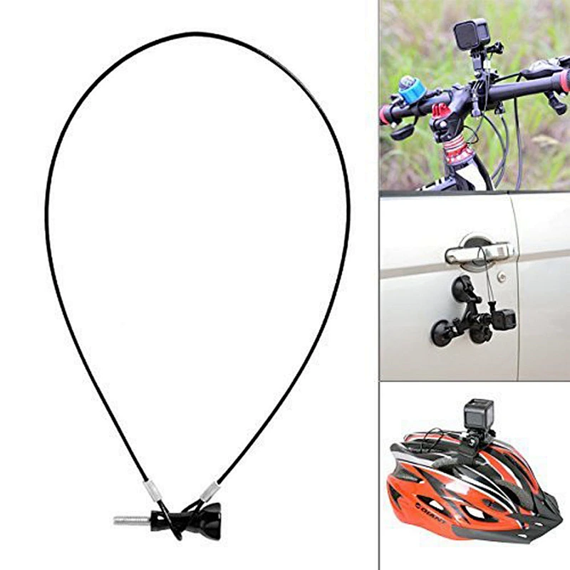 Kaliou Newly Stainless Steel Camera Tether Lanyard Wire Safety Rope for Gopros 7 6 5 4 3 SJ4000 SJ5000 SJ6000 Action Camera