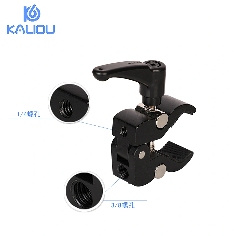 Kaliou Camera Clamp Ball Head Magic Friction Arm Mount Super Crab Clamp Articulating For DJI Ronin Gimbal DSLR LCD Monitor LED