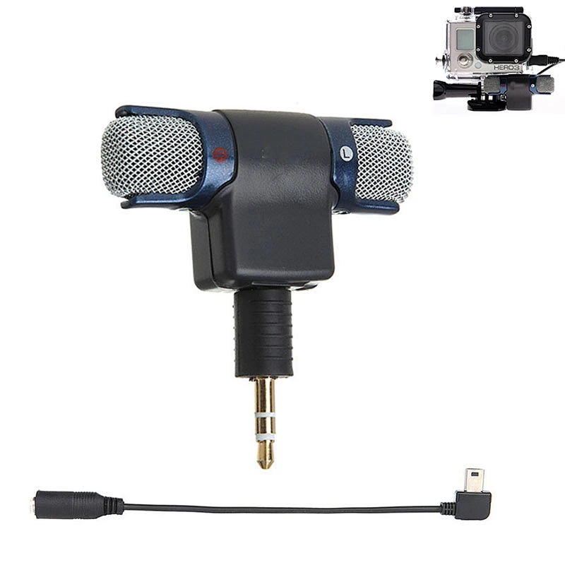Kaliou 3.5mm Stereo Microphone Mic Adaptor Adapter for gopros 4 3 3+ ** 4 / and for Android Iphone Computers Tablets