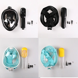 2018 Underwater Diving Mask Snorkel Set Swimming Training Scuba full face snorkeling mask Anti Fog For ** black/blue/red/gree