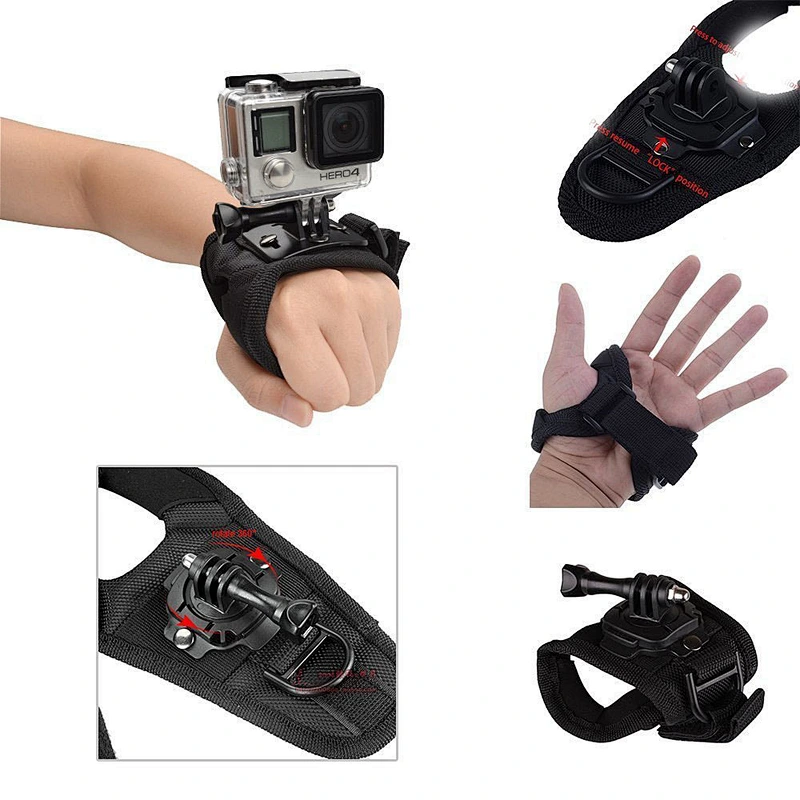 Good price for 360 Degree Rotation Wrist Hand Strap Band Tripod Mount Holder Arm Belt for action camera