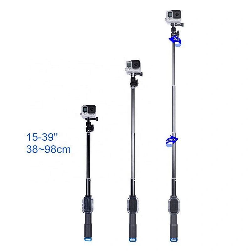 Kaliou Handheld Waterproof 39 Inch Monopod Selfie Stick with Remote Control WIFI Cover for Gopros 7 6 5 4 3 2 1 Xiaos yi SJ4000