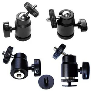 KalioCamera Accessories Ball head mount Universal 360 Degree Swivel Rotating Aluminium Mini Tripod Mount Adapter Head