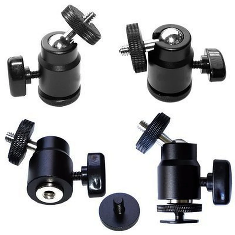 KalioCamera Accessories Ball head mount Universal 360 Degree Swivel Rotating Aluminium Mini Tripod Mount Adapter Head