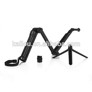 Kaliou Hot Sale Gopros Accessories 3-way Mount Selfie Monopod Stick for Gopros Heros Action Sports Cameras