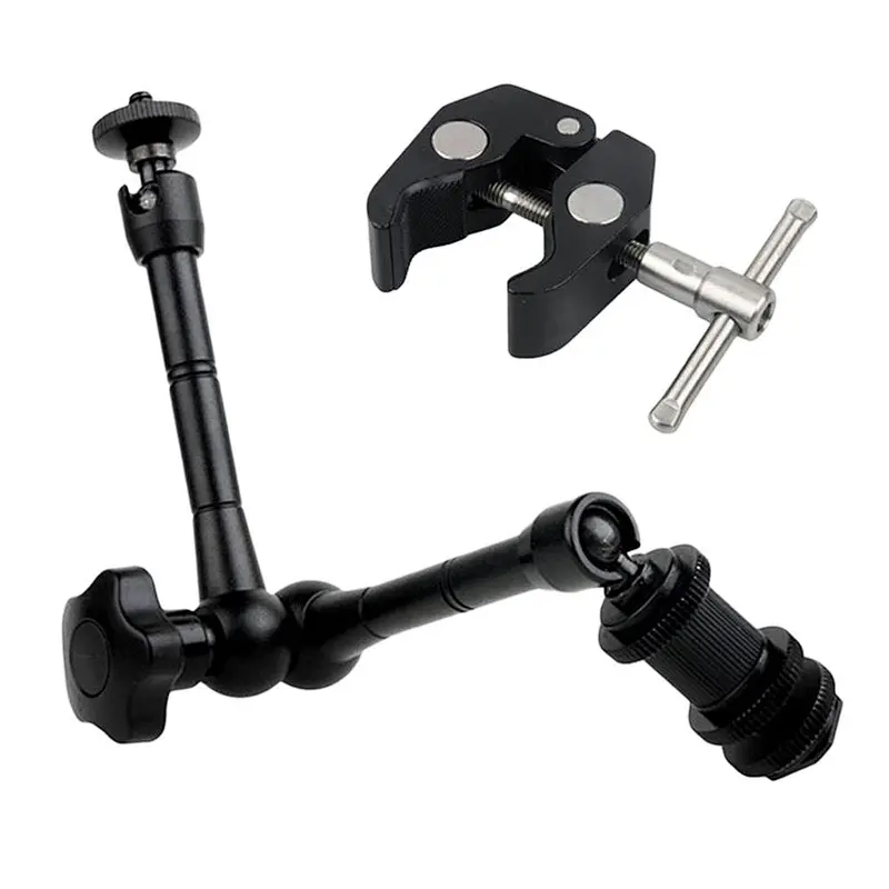 China supplier 7/11 Inch Articulating Magic Friction Arm clamp for Hot Shoe Mounts to Work with LED Panel for DSLR Monitor
