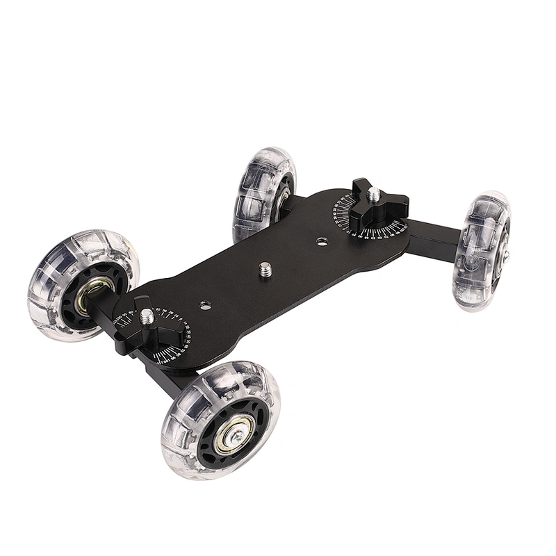 Kaliou DSLR Camera Video Photograph Rail Rolling Track Slider Skater Table Dolly Car Blue Flexible For Speedlite DSLR Camera