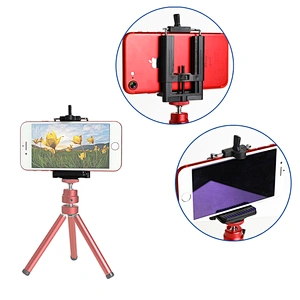 Kaliou Universal Extendable 5-10cm Wide U Clip Holder for iPhones Huawei Tripod Monopod Selfie Stick For Gopros 7 6 5