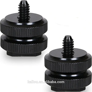 1/4 Double Screw Flash Hot Shoe Adapter Double Screw mount for **, Camera flash mount 1/4