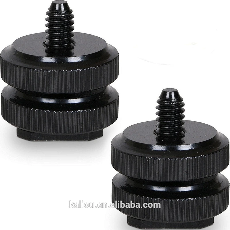1/4 Double Screw Flash Hot Shoe Adapter Double Screw mount for **, Camera flash mount 1/4