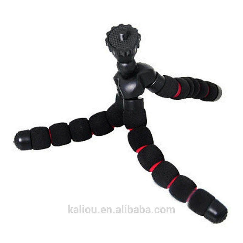Hot Wholesale Portable S/M/L Size Sponge Octopus Flexible Tripod for Phone and Cameras
