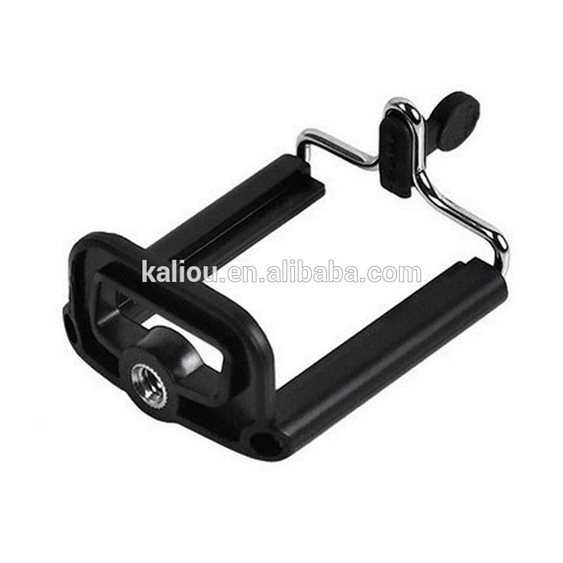 Kaliou Universal Mobile Phone Clip Holder Mount Bracket Adapter for Camera Cell Phone Tripod Stand Mount Adapter Monopod