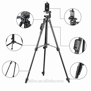 Wholesale Flexible Yunteng 5208 Camera Selfile Tripod with 3-Way Head Bluetooth Remote