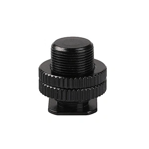 Metal shockproof clip Hot shoe Adapter 5/8 inch 1/4 inch Screw for Microphone Mic Mount Bracket