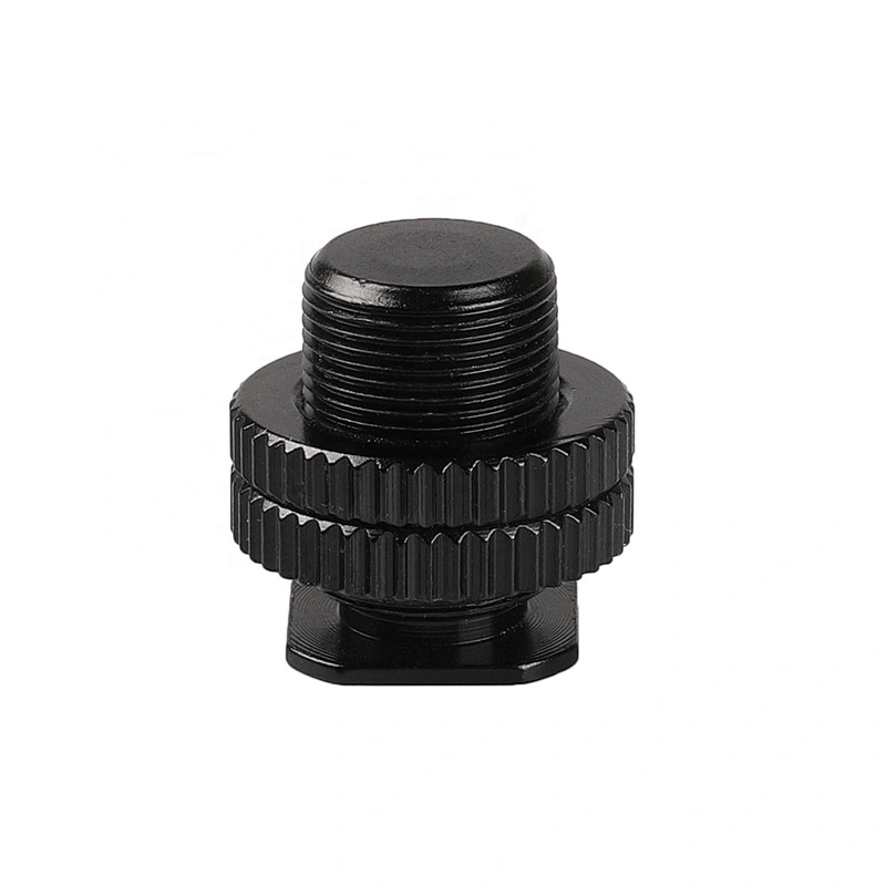 Metal shockproof clip Hot shoe Adapter 5/8 inch 1/4 inch Screw for Microphone Mic Mount Bracket