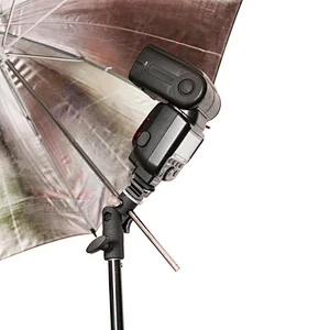E Shape Universal Metal Flash Bracket Stand Hot Shoe Speedlite Umbrella Holder with 1/4