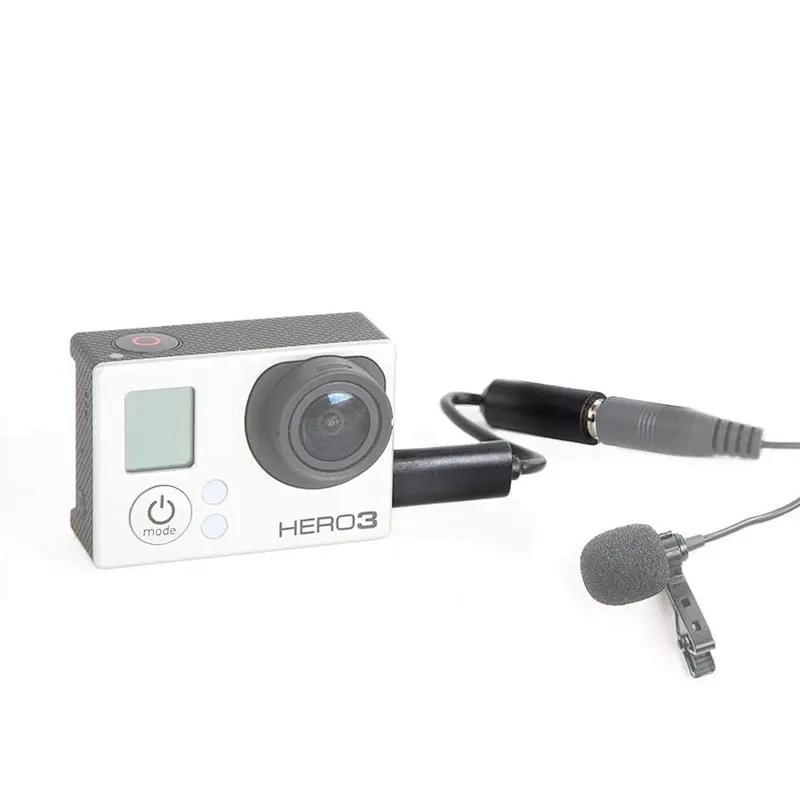 适用于GoPros Hero4 / 3 + 3.5mm麦克风适配器音频电缆3.5mm扬声器线辅助电缆配件