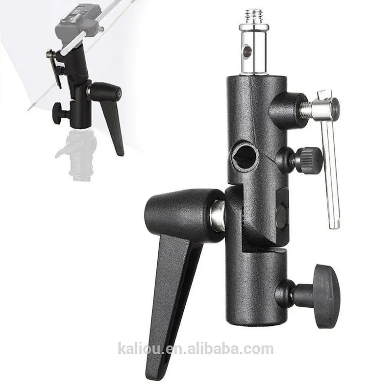 Hot Sale Whole Metal H Type Flash Bracket Stand for Mount Umbrella Holder/Ball head/Trigger/Light Adapter