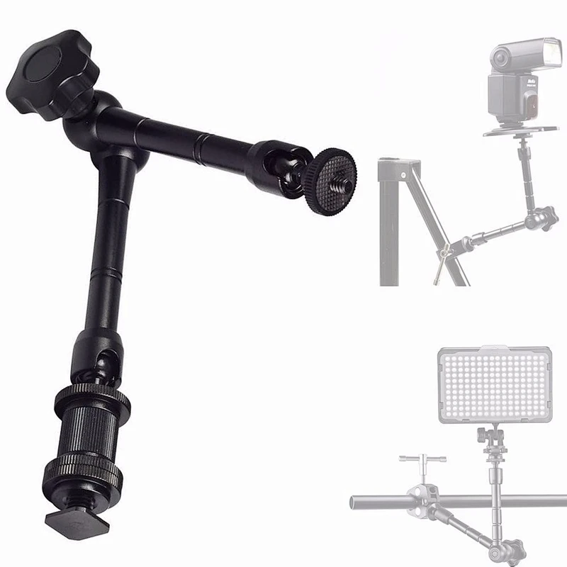 China supplier 7/11 Inch Articulating Magic Friction Arm clamp for Hot Shoe Mounts to Work with LED Panel for DSLR Monitor