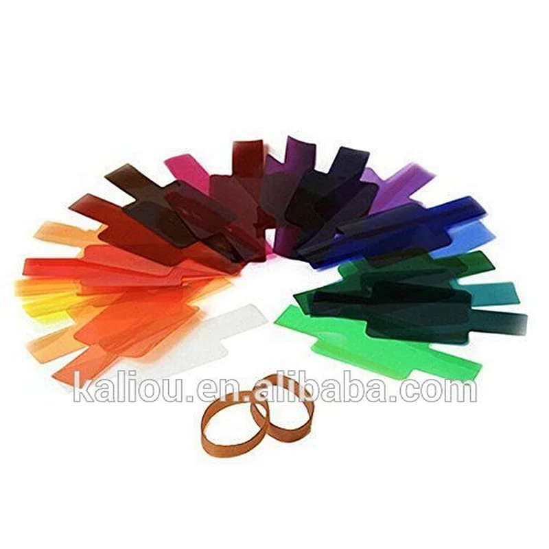 20 Colors Speedlite Color Gels Filter Diffuser Filter Card For Camera Studio