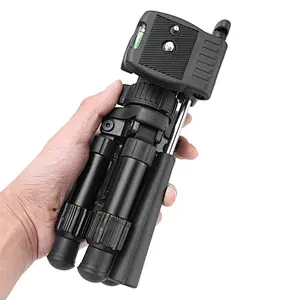 High quality for DSLR Camera Foldable New Desktop Mini Camera Tripod holder with Rotating Quick Release Mount stand for phone