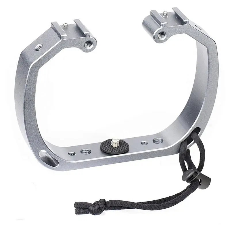 Kaliou Professional Handheld Video Camera Flash double-Shape bracket Flash LED Stabilizer Bracket link