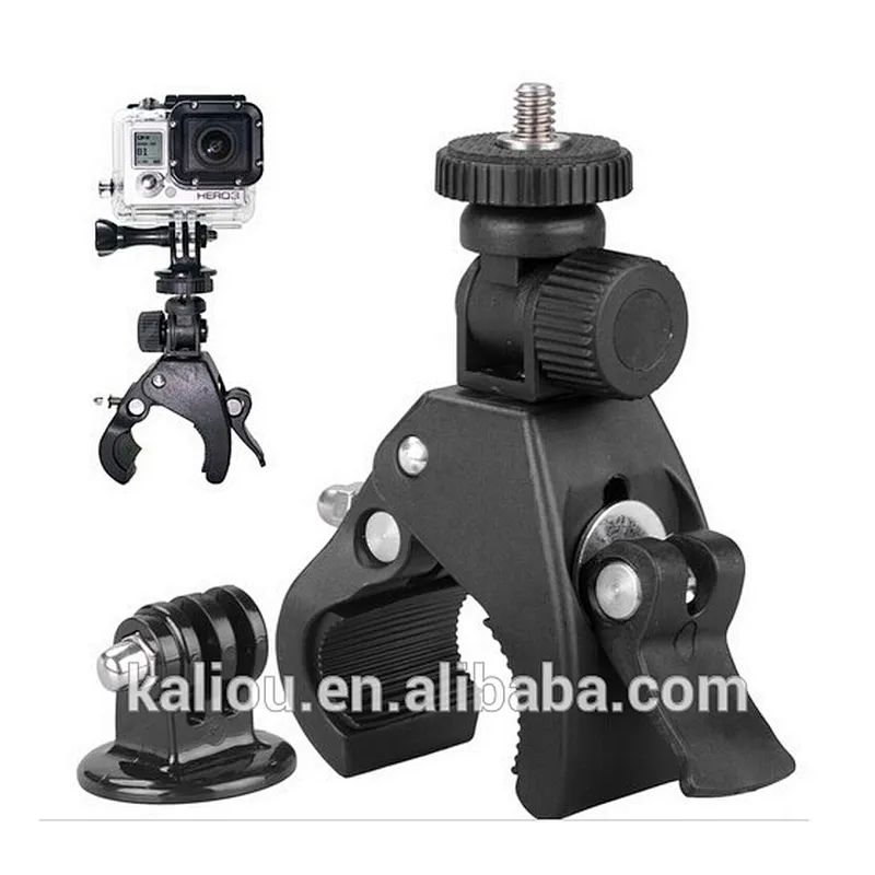 Wholesale 360 degree Swivel Bike Handle Bar Clip with Adapter Mount for Go pro