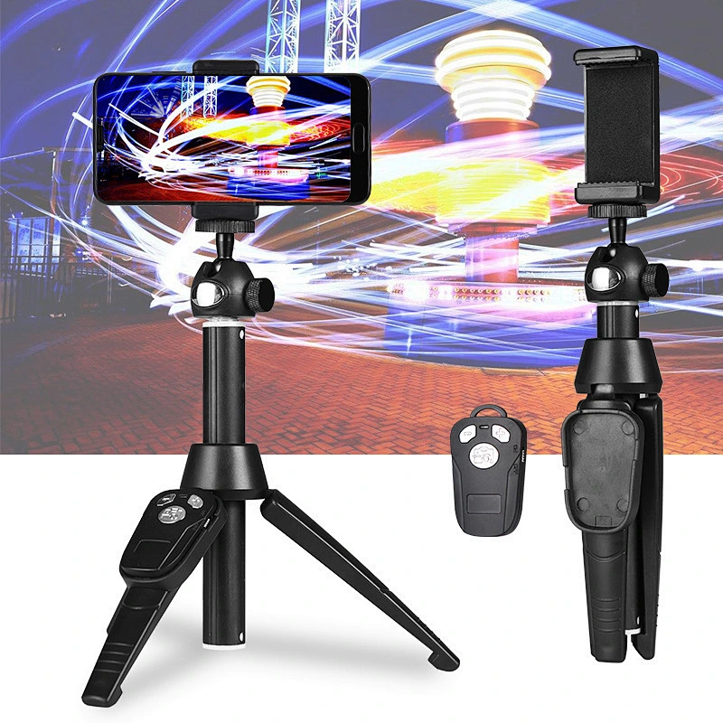 2018 New Mini Multi-function Bluetooth Remote Camera Phone Selfie Stick Tripod for 360 degree Live Recording