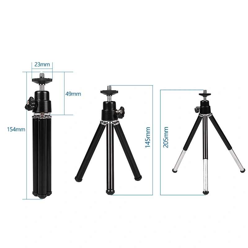 Kaliou Mobile Phone Mini Tripod Stand Monopod Tripods for Gopros 7 6 5 4 3  for Iphone 8 7 6 5 Samsung Cell Phone Xiaomihuawei